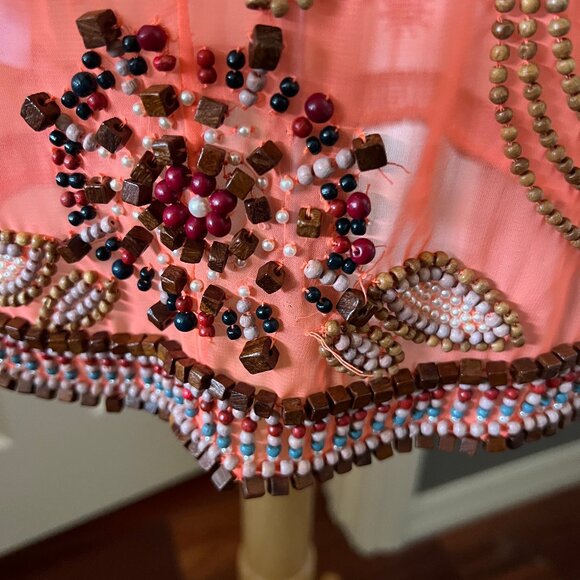 Vintage MATTHEW WILLIAMSON Beaded Dress Spring 2007 Runway Sz 10 - Picture 14 of 16